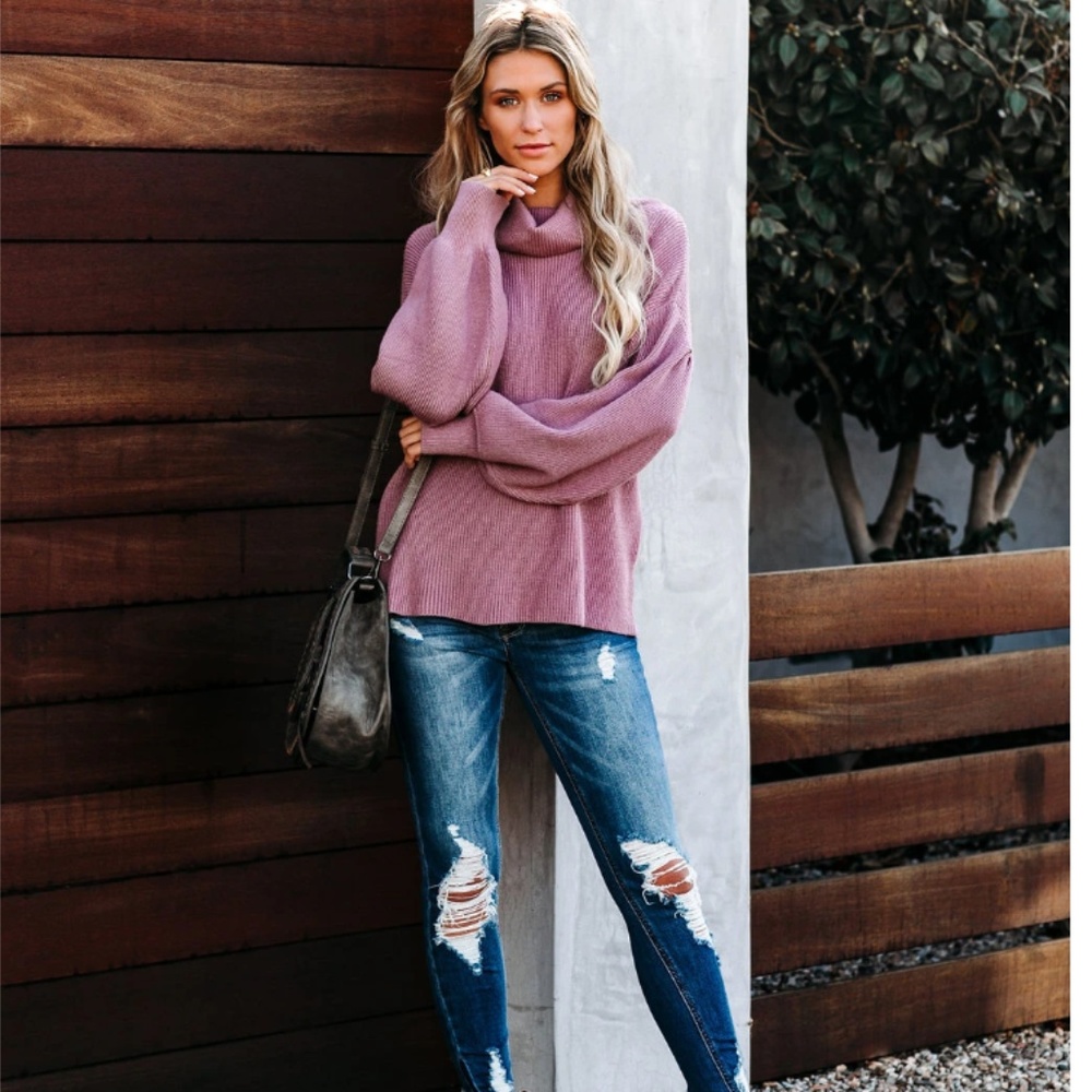 FIONIA Ribbed Cowl Neck Sweater - Picture 4 of 8